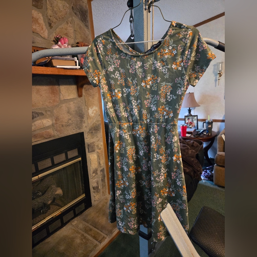 Floral Green Dress